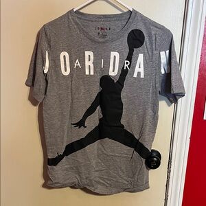 Jordan Gray T-Shirt with Black Logo